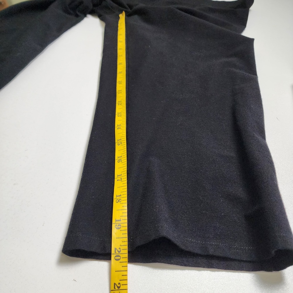 Eileen Fisher Womens Black Stretch Jersey Cropped Pants Straight Leg Size Medium - Picture 11 of 13